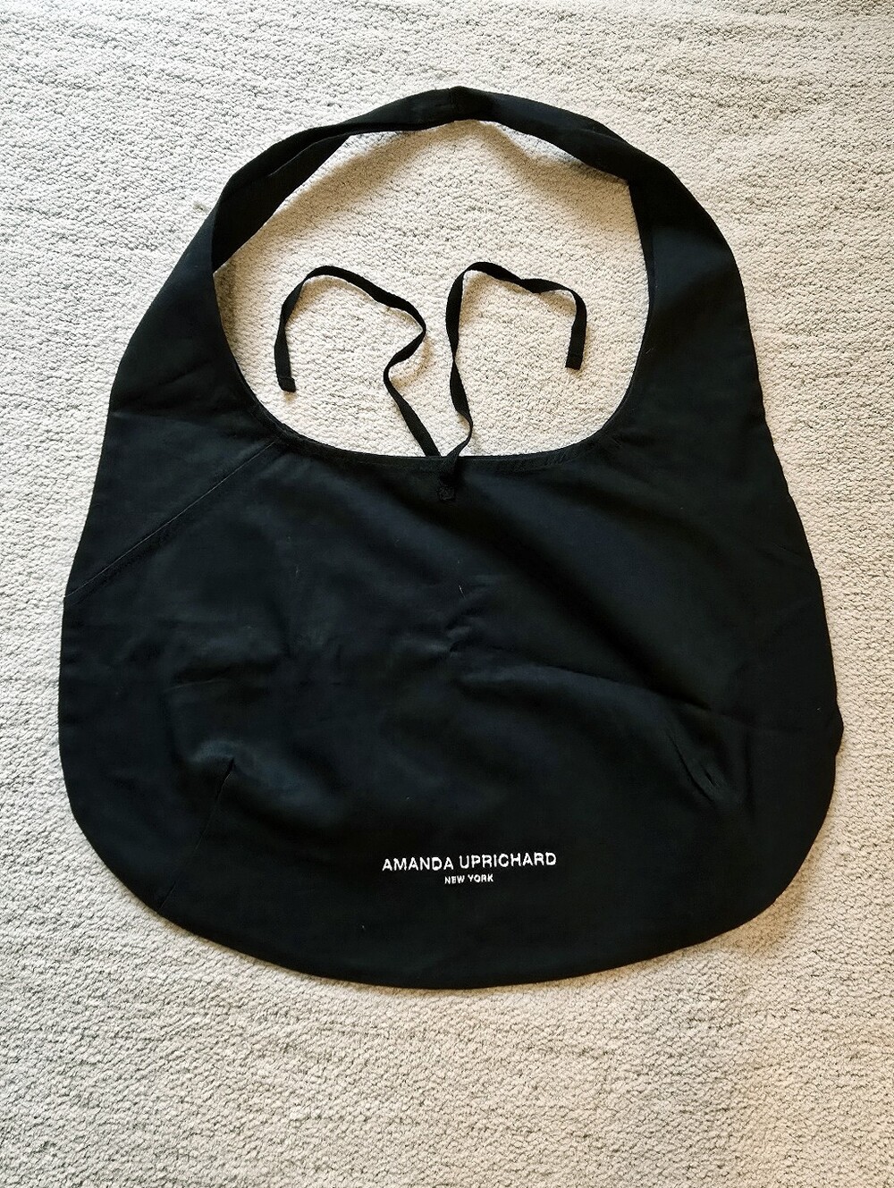 NEW Amanda Uprichard Black Cotton Hobo Tote Bag